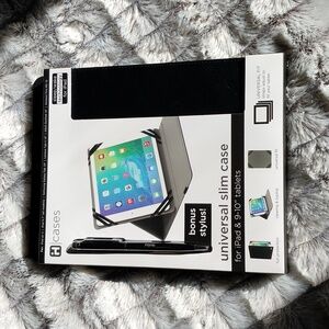 NWT iHome Universal Slim Case For iPad & 9-10" Tablets